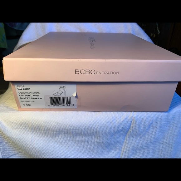 BCBGeneration EDDI Heels- Cotton Candy Snake Print - Picture 6 of 7